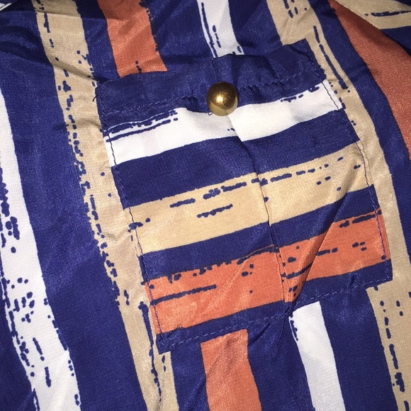 Striped open back “Mine” long sleeve dressy shirt - Picture 2 of 4